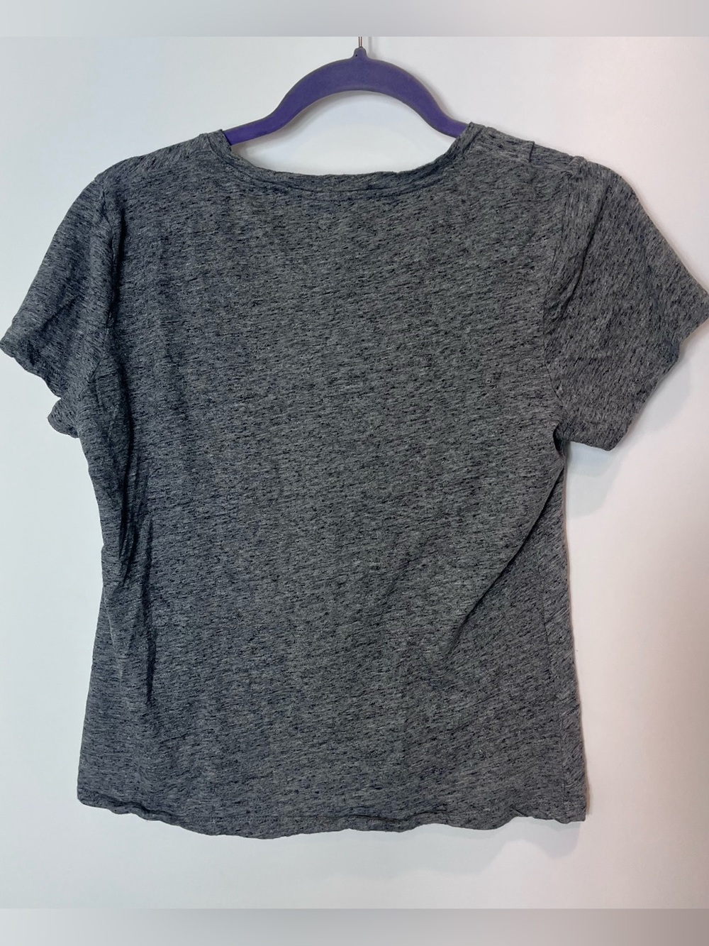 Madewell Gray V-Neck Short Sleeve Tee T-Shirt Basic Burnout Medium Everyday - Picture 5 of 5